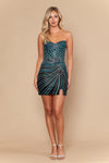 Load image into Gallery viewer, Wholesale Strapless Rhinestone Bodycon Sweetheart Neckline Dress with Lace-Up Back by LAY26218