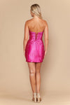 Load image into Gallery viewer, LAY26222 Wholesale Strapless Rhinestone Short Homecoming Dress with Lace-Up Back &amp; Leg Slit