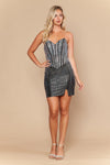 Load image into Gallery viewer, LAY26232 Wholesale Strapless Sweetheart Line Rhinestone Sequin Short Homecoming Party Dress