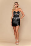 Load image into Gallery viewer, LAY26234 Wholesale Rhinestone Corset Homecoming Dress Strapless Sweetheart Keyhole Bodycon