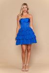 Load image into Gallery viewer, LAY26244 Wholesale Strapless Rhinestone Corset Satin Short Homecoming Dress with Ruffle Skirt