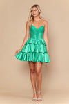 Load image into Gallery viewer, LAY26268 Wholesale Strapless Rhinestone Sweetheart Corset Homecoming Dress with Ruffle Skirt