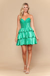 Load image into Gallery viewer, LAY26268 Wholesale Strapless Rhinestone Sweetheart Corset Homecoming Dress with Ruffle Skirt