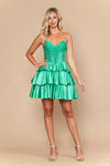 Load image into Gallery viewer, LAY26268 Wholesale Strapless Rhinestone Sweetheart Corset Homecoming Dress with Ruffle Skirt