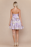 Load image into Gallery viewer, Wholesale Jacquard Strapless Short Dress with Bow Back Sweetheart Corset Party Dress by LAY26272