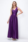 Load image into Gallery viewer, Simple Sleeveless Stretchy Long Bridesmaids Dress Side Pockets LAF5242 - GRAPE - Dress LAF
