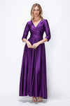 Load image into Gallery viewer, Wholesale Mother Of The Bride Dress 3/4 Sleeve A-Line Gown By LAF5243 - GRAPE - Dress LAF