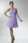 Load image into Gallery viewer, La Merchandise LAY6746 Short One Shoulder Chiffon Bridesmaid Dress