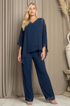 Load image into Gallery viewer, Two-Piece Formal Cold Shoulder Cape Pant Set By LA Merchandise LAV3463 - - Pant Suit LAV