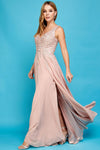 Load image into Gallery viewer, Prom Dresses Prom A Line Long Formal Slit Dress Lavender