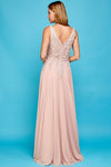 Load image into Gallery viewer, Prom Dresses Prom A Line Long Formal Slit DressDusty Rose