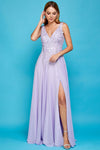 Load image into Gallery viewer, Prom Dresses Prom A Line Long Formal Slit Dress Lavender