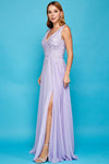 Load image into Gallery viewer, Prom Dresses Prom A Line Long Formal Slit Dress Lavender