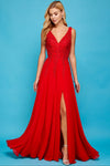 Load image into Gallery viewer, Prom Dresses Prom A Line Long Formal Slit DressRed
