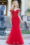 Load image into Gallery viewer, Prom Dresses Long Beaded Lace Formal Corset Prom Dress Red