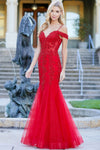 Load image into Gallery viewer, Prom Dresses Long Beaded Lace Formal Corset Prom Dress Red