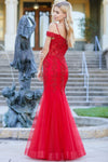 Load image into Gallery viewer, Prom Dresses Long Beaded Lace Formal Corset Prom Dress Red