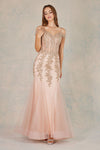 Load image into Gallery viewer, Prom Dresses Long Beaded Lace Formal Corset Prom Dress Rose Gold