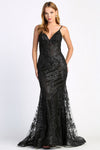 Load image into Gallery viewer, Prom Dresses Mermaid Long Formal Glitter Applique Prom Dress Black