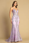 Load image into Gallery viewer, Prom Dresses Mermaid Long Formal Glitter Applique Prom Dress Lavender