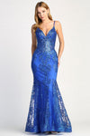 Load image into Gallery viewer, Prom Dresses Mermaid Long Formal Glitter Applique Prom Dress Royal Blue