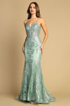 Load image into Gallery viewer, Prom Dresses Mermaid Long Formal Glitter Applique Prom Dress Navy