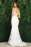 Load image into Gallery viewer, Wholesale Elegant Lace Mermaid Wedding Dress with V-Back Dress by LAL3053N-01
