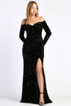 Load image into Gallery viewer, Prom Dresses Long Sequin Formal Evening Prom Dress Navy