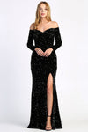 Load image into Gallery viewer, Prom Dresses Long Sequin Formal Evening Prom Dress Black