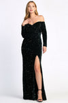 Load image into Gallery viewer, Prom Dresses Long Sequin Formal Evening Prom Dress Navy
