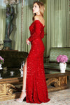 Load image into Gallery viewer, Prom Dresses Long Sequin Formal Evening Prom Dress Navy