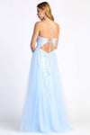 Load image into Gallery viewer, Prom Dresses Long Formal A Line Lace Applique Prom Dress Baby Blue