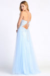 Load image into Gallery viewer, Prom Dresses Long Formal A Line Lace Applique Prom Dress Baby Blue