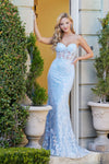 Load image into Gallery viewer, Prom Dresses Long Lace Fitted Mermaid Prom Dress Sky Blue
