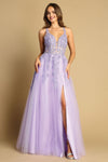 Load image into Gallery viewer, Prom Dresses Long Slit Prom A Line Lace fomal Dress Lavender
