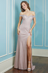 Load image into Gallery viewer, Prom Dresses Metallic Prom Long Fitted Formal Dress Silver