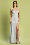 Load image into Gallery viewer, Prom Dresses Metallic Prom Long Fitted Formal Dress Silver