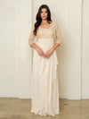 Load image into Gallery viewer, Long Mother of the Bride Lace Chiffon Jacket Dress By LA Merchandise LAV3094-1 - Light Champagne - Mother of the Bride Dress LAV