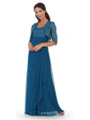 Load image into Gallery viewer, Wholesale Mother Of The Bride Dress Square Neck Formal Gown By LAV3094 - TEAL - Dress LAV