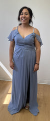 Cargar imagen en el visor de la galería, La Merchandise LA1732 Cold Shoulder Simple Chiffon Bridesmaids Dress - - Dress LA Merchandise