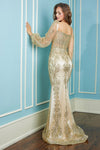 Load image into Gallery viewer, Prom Dresses Long Mermaid Formal Glitter Print Prom Dress Silver