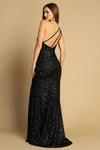 Load image into Gallery viewer, Prom Dresses Prom Fitted Long Formal Slit Sequin Dress Purple