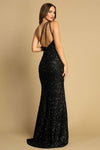 Load image into Gallery viewer, Prom Dresses Prom Fitted Long Formal Slit Sequin Dress Purple