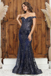 Load image into Gallery viewer, Prom Dresses Long Mermaid Glitter Formal Prom Dress Navy