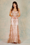 Load image into Gallery viewer, Prom Dresses Long Mermaid Glitter Formal Prom Dress Rose Gold