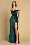 Load image into Gallery viewer, Prom Dresses Long Fitted Formal Corset Velvet Prom Dress Emerald