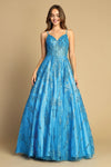 Load image into Gallery viewer, Prom Dresses A Line Long Glitter Prom Formal Dress Turquoise