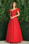 Load image into Gallery viewer, Prom Dresses Long Glitter Applique Formal A Line Prom Dress Red