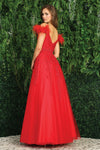 Load image into Gallery viewer, Prom Dresses Long Glitter Applique Formal A Line Prom Dress Red