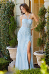 Load image into Gallery viewer, Prom Dresses Long Evening Slit Formal Prom Dress Sky Blue